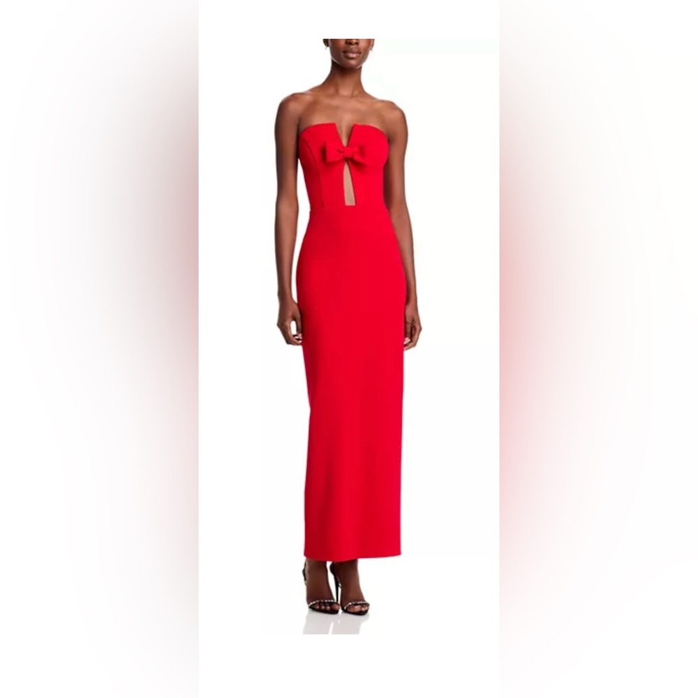 AQUA (Bloomingdale’s) Elegant Red Evening Gown